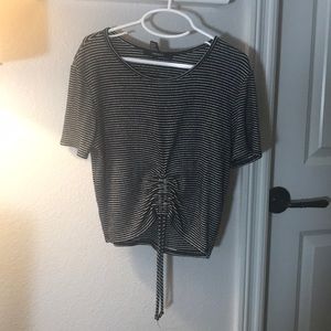 Cropped Striped T-shirt